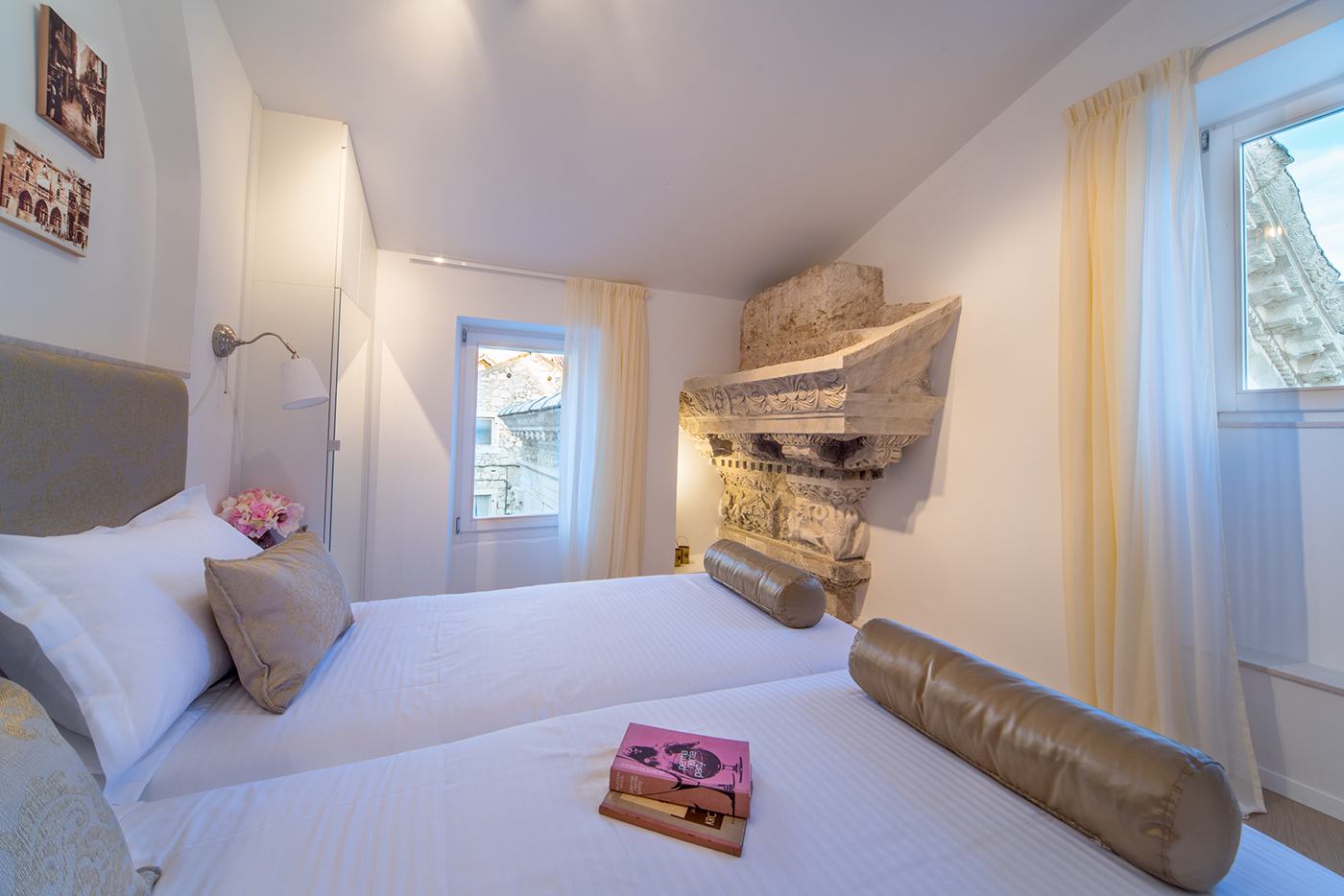 Bedroom at Roman Heritage Apartment beside the Temple of Jupiter in Split